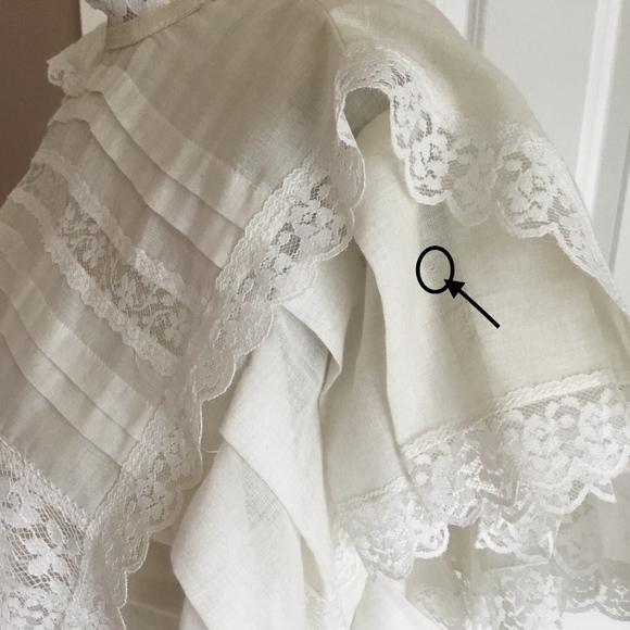 60s Vintage Edwardian Lace Top - Picture 6 of 8